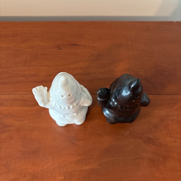 Vintage Gnome Salt & Pepper Shakers – Black & White - Picture 4 of 6